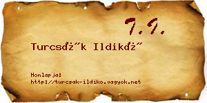 Turcsák Ildikó névjegykártya