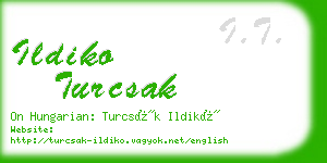 ildiko turcsak business card